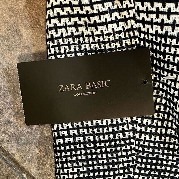 NWT Zara Basic Ombre Embro Open Front Collarless Jacket Medium - Picture 16 of 16